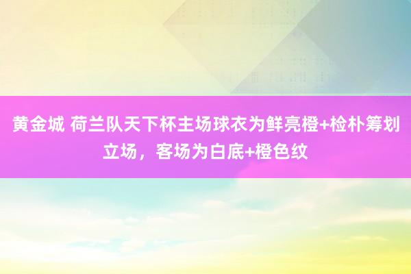 黄金城 荷兰队天下杯主场球衣为鲜亮橙+检朴筹划立场，客场为白底+橙色纹