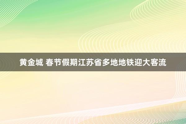 黄金城 春节假期江苏省多地地铁迎大客流