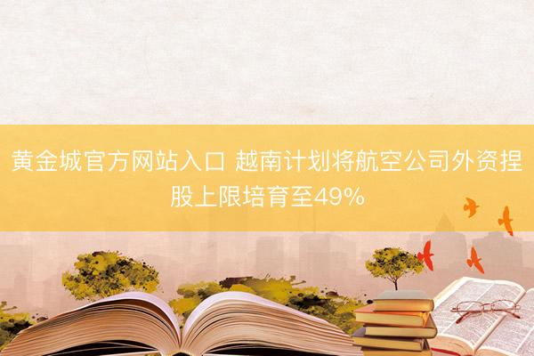 黄金城官方网站入口 越南计划将航空公司外资捏股上限培育至49%