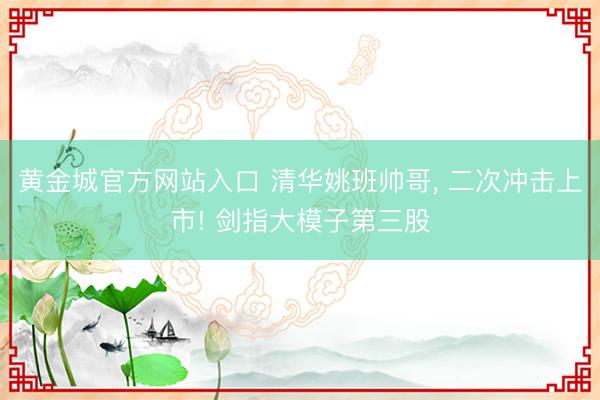 黄金城官方网站入口 清华姚班帅哥， 二次冲击上市! 剑指大模子第三股