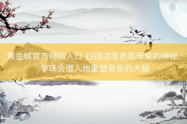 黄金城官方网站入口 扫描适度表现母爱的神秘， 孕珠会潜入地重塑母亲的大脑