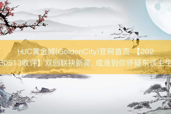HJC黄金城(GoldenCity)官网首页 【20260513收评】双创联袂新高， 或涨到你怀疑东谈主生