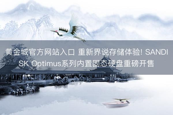 黄金城官方网站入口 重新界说存储体验! SANDISK Optimus系列内置固态硬盘重磅开售