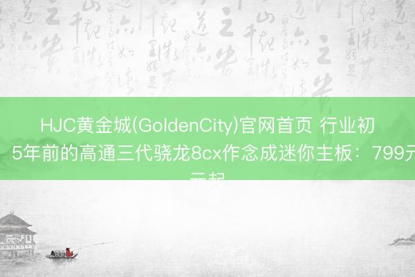 HJC黄金城(GoldenCity)官网首页 行业初次！5年前的高通三代骁龙8cx作念成迷你主板：799元起