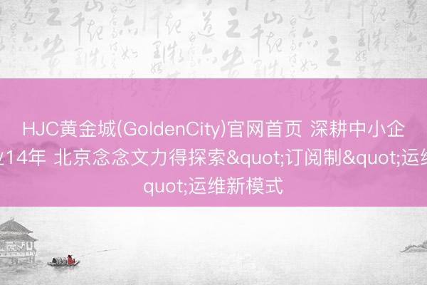 HJC黄金城(GoldenCity)官网首页 深耕中小企业IT就业14年 北京念念文力得探索"订阅制"运维新模式